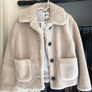 Zara faux fur coat